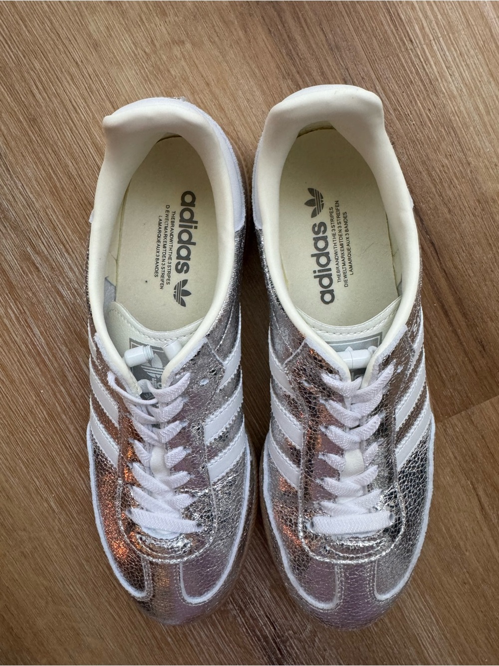Adidas Samba OG Metallic Silver Leather Sneakers - Picture 10 of 10